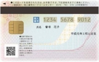 マイナンバーカード裏面