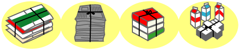 古紙類のまとめ方の例