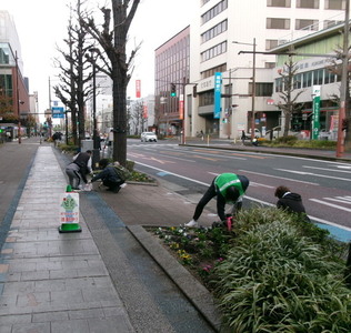 くるめ道守ボランティア風景