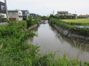 施工予定箇所（草場川）の写真