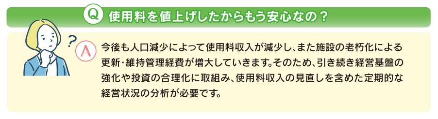 Q使用料を値上げしたからもう安心か