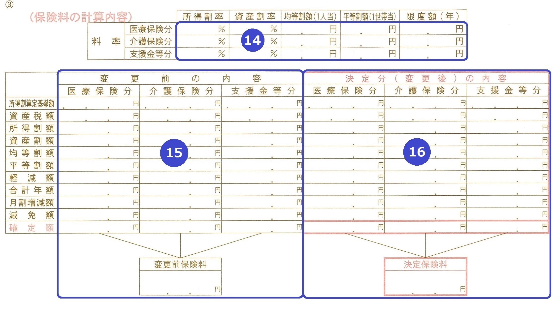 通知書の3枚目を表示しています